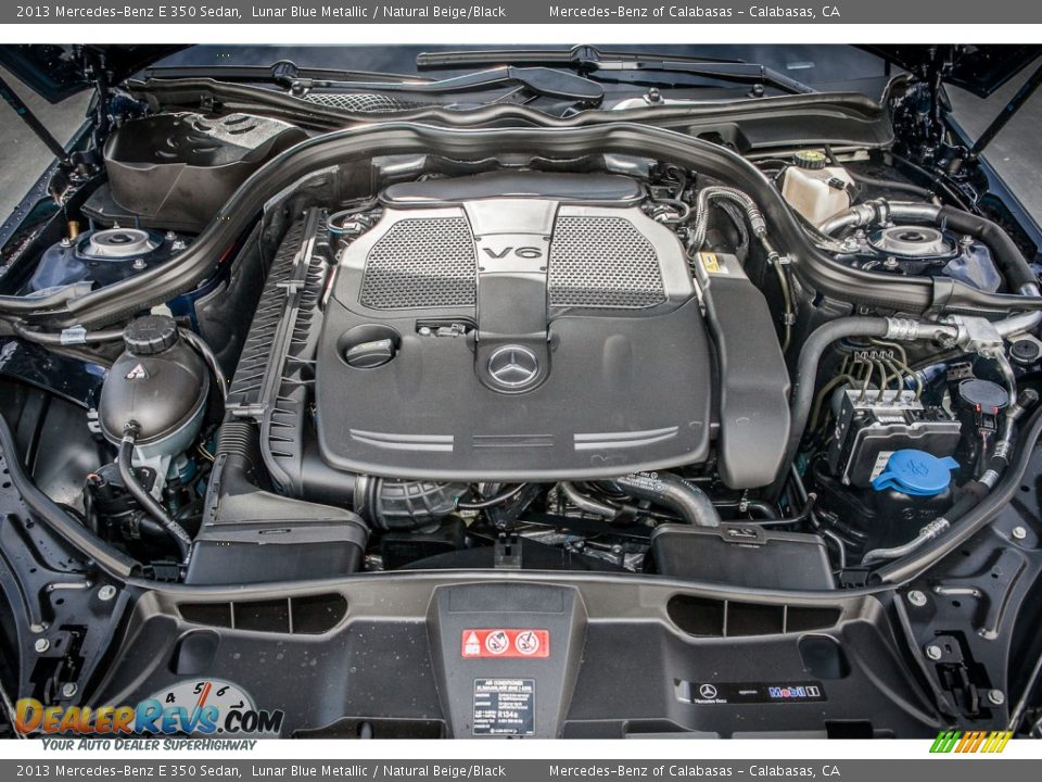 2013 Mercedes-Benz E 350 Sedan Lunar Blue Metallic / Natural Beige/Black Photo #8