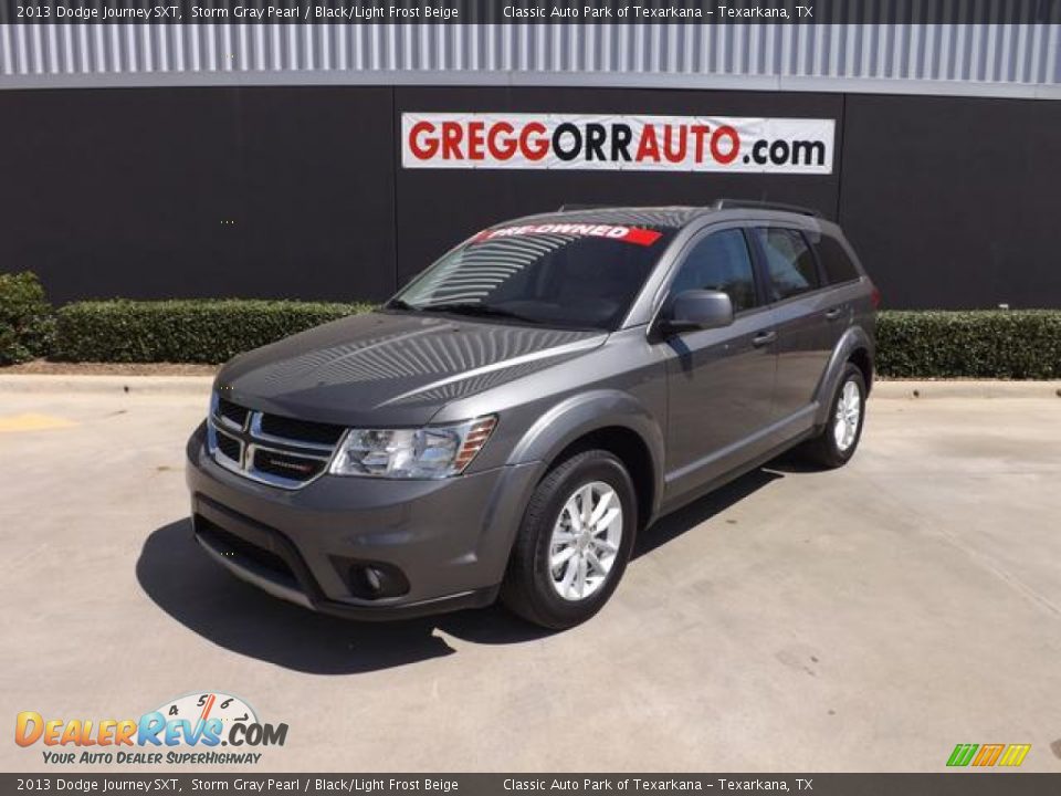 2013 Dodge Journey SXT Storm Gray Pearl / Black/Light Frost Beige Photo #2