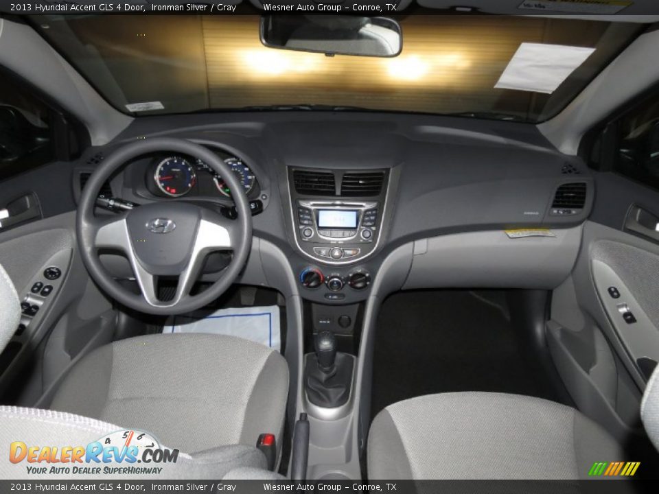 2013 Hyundai Accent GLS 4 Door Ironman Silver / Gray Photo #4