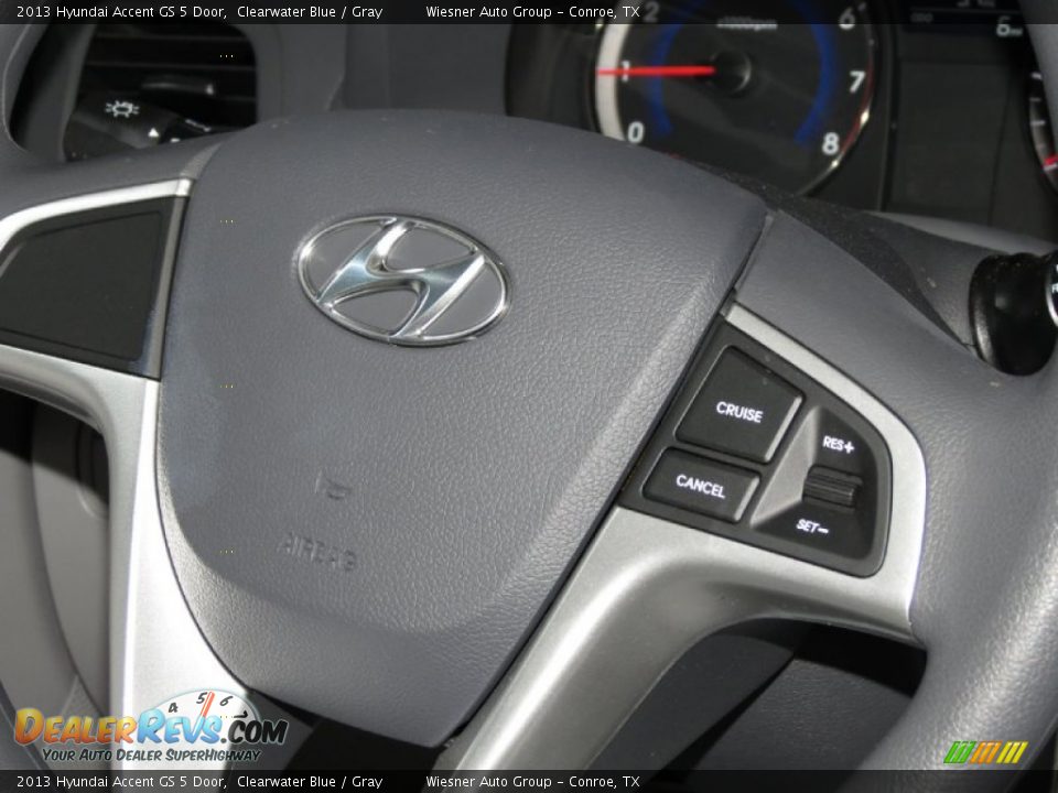 2013 Hyundai Accent GS 5 Door Clearwater Blue / Gray Photo #5