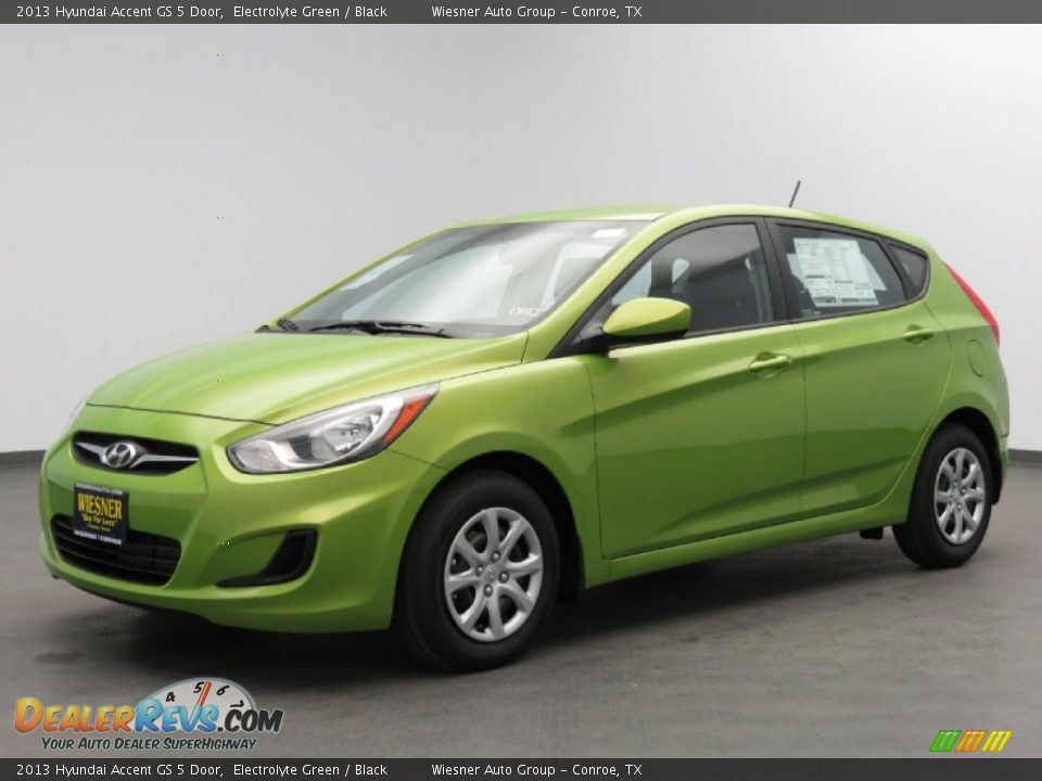 2013 Hyundai Accent GS 5 Door Electrolyte Green / Black Photo #1