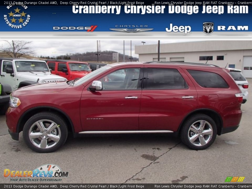 2013 Dodge Durango Citadel AWD Deep Cherry Red Crystal Pearl / Black/Light Frost Beige Photo #1