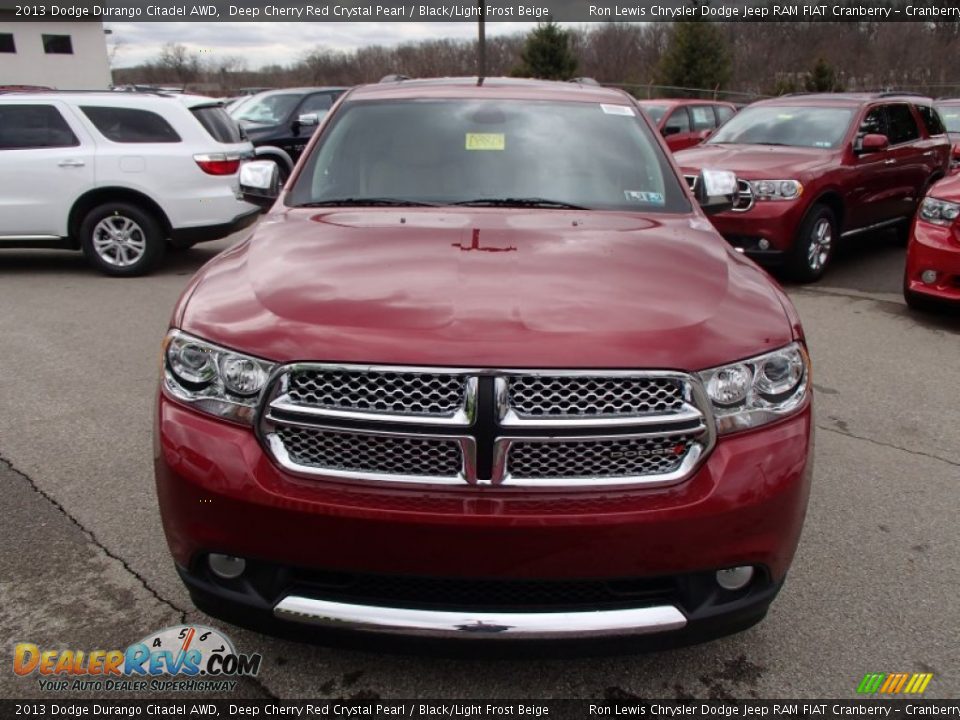 2013 Dodge Durango Citadel AWD Deep Cherry Red Crystal Pearl / Black/Light Frost Beige Photo #3