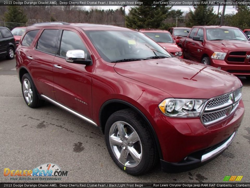 2013 Dodge Durango Citadel AWD Deep Cherry Red Crystal Pearl / Black/Light Frost Beige Photo #4