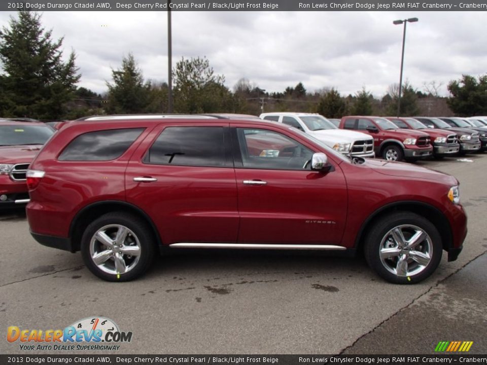2013 Dodge Durango Citadel AWD Deep Cherry Red Crystal Pearl / Black/Light Frost Beige Photo #5