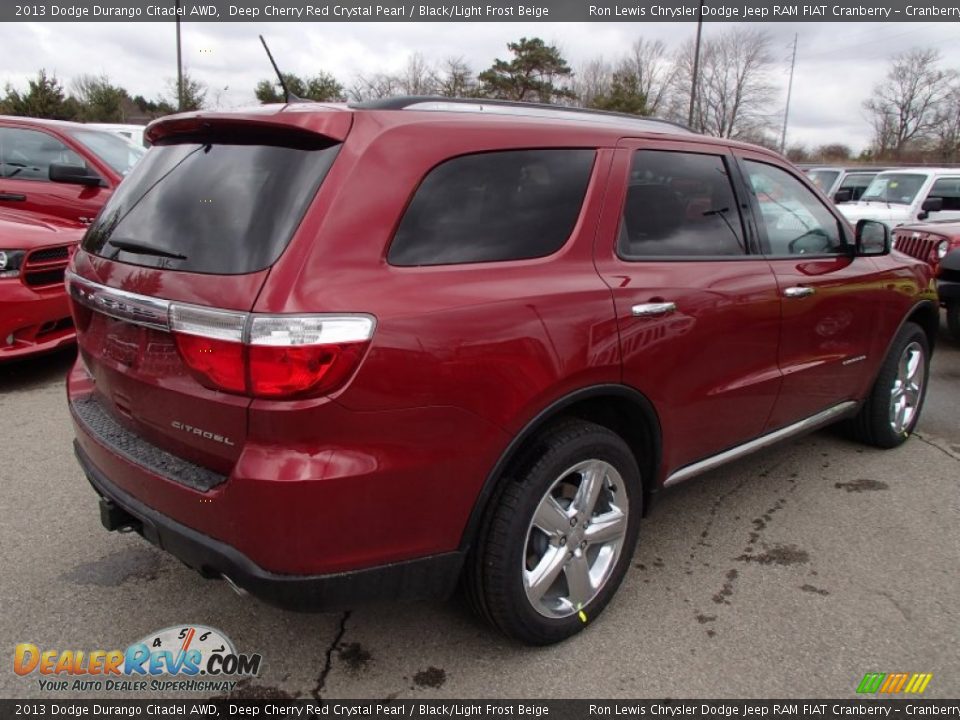 2013 Dodge Durango Citadel AWD Deep Cherry Red Crystal Pearl / Black/Light Frost Beige Photo #6