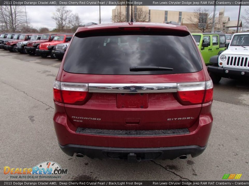 2013 Dodge Durango Citadel AWD Deep Cherry Red Crystal Pearl / Black/Light Frost Beige Photo #7