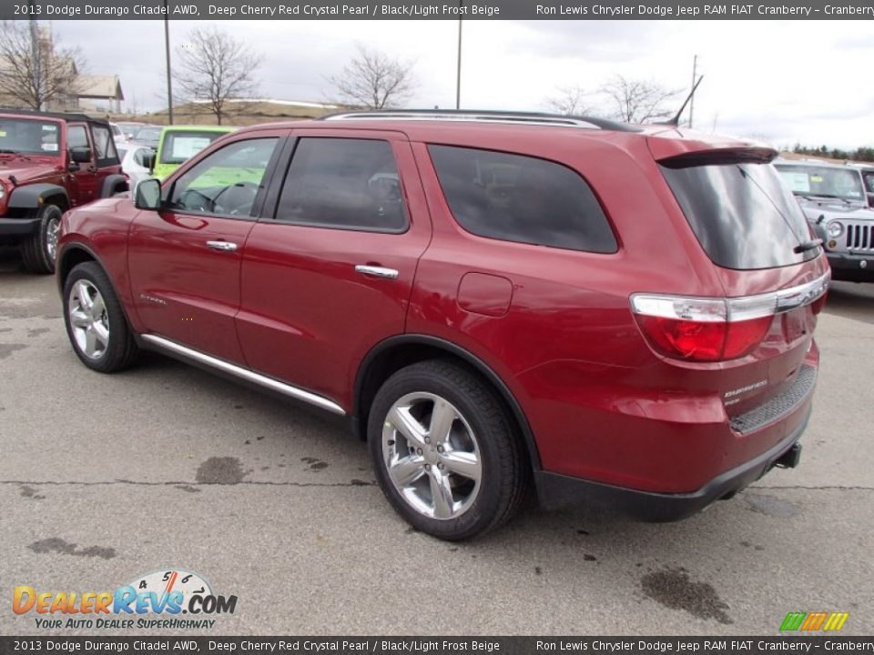 2013 Dodge Durango Citadel AWD Deep Cherry Red Crystal Pearl / Black/Light Frost Beige Photo #8