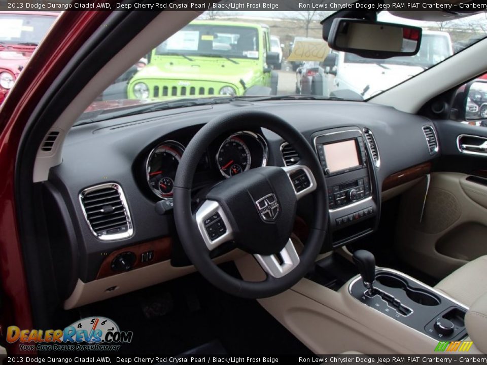 2013 Dodge Durango Citadel AWD Deep Cherry Red Crystal Pearl / Black/Light Frost Beige Photo #10