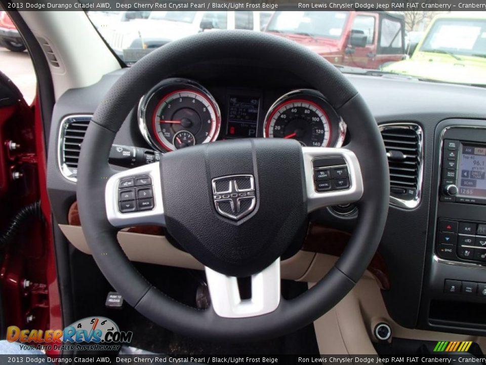 2013 Dodge Durango Citadel AWD Deep Cherry Red Crystal Pearl / Black/Light Frost Beige Photo #19