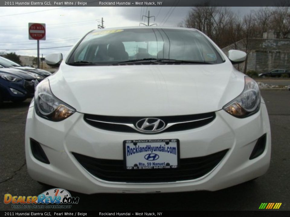 2011 Hyundai Elantra GLS Pearl White / Beige Photo #2