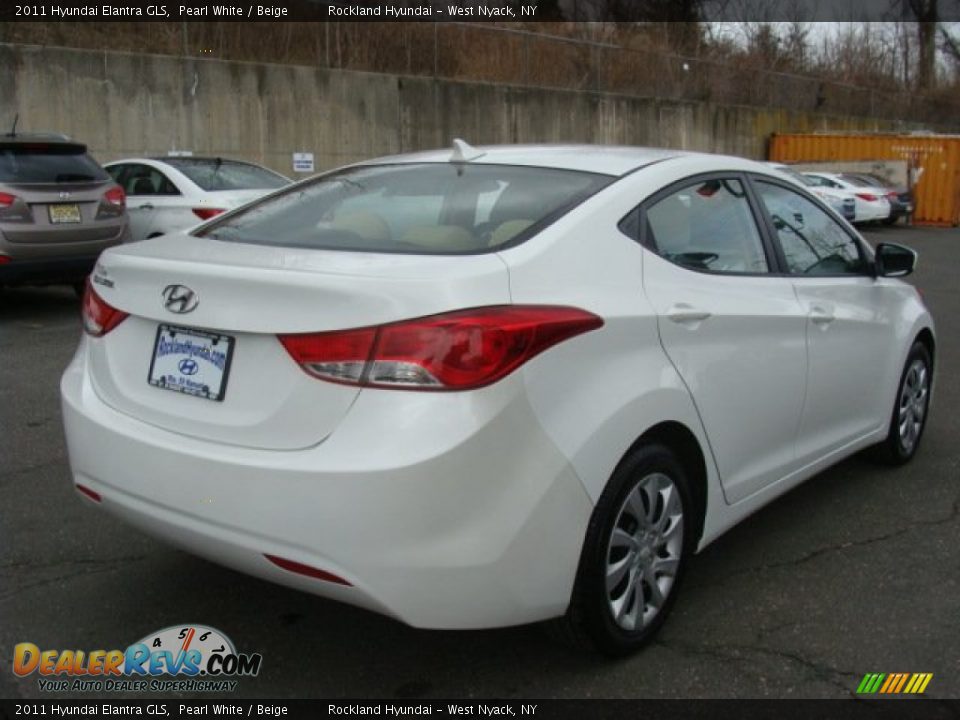 2011 Hyundai Elantra GLS Pearl White / Beige Photo #4