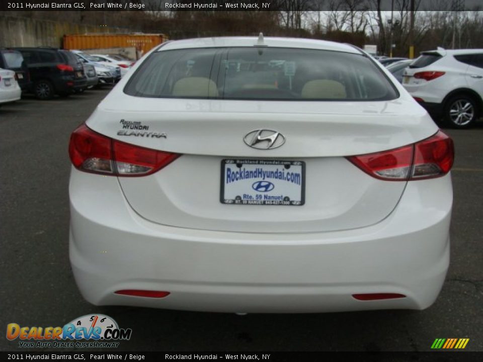 2011 Hyundai Elantra GLS Pearl White / Beige Photo #5
