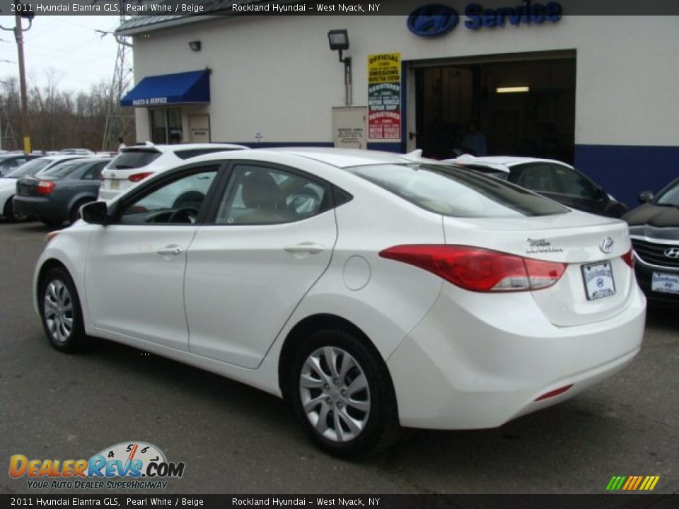 2011 Hyundai Elantra GLS Pearl White / Beige Photo #6