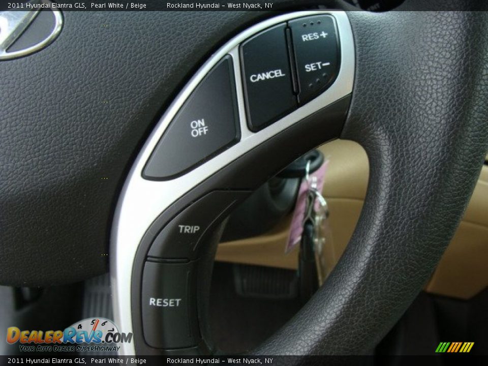 2011 Hyundai Elantra GLS Pearl White / Beige Photo #13