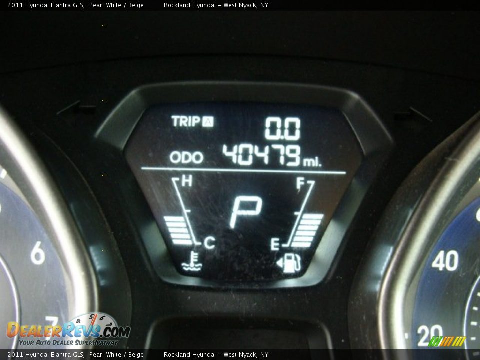 2011 Hyundai Elantra GLS Pearl White / Beige Photo #14