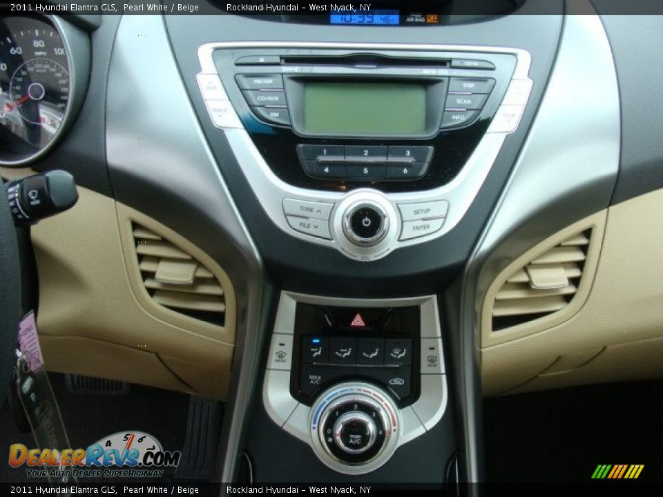 2011 Hyundai Elantra GLS Pearl White / Beige Photo #15