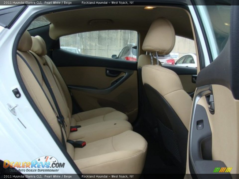 2011 Hyundai Elantra GLS Pearl White / Beige Photo #20