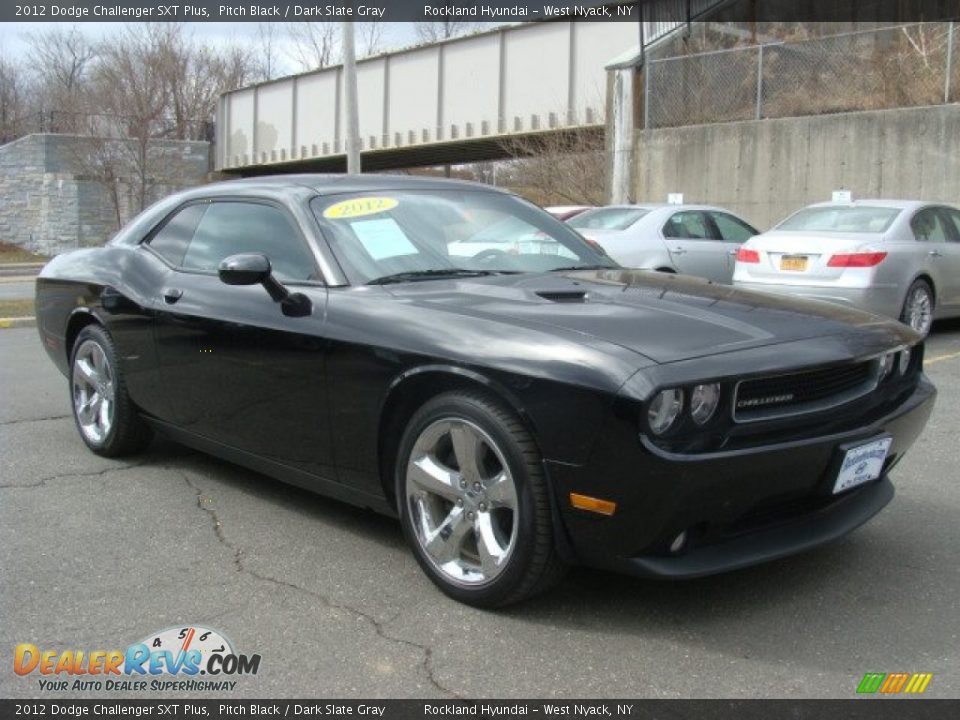 2012 Dodge Challenger SXT Plus Pitch Black / Dark Slate Gray Photo #3