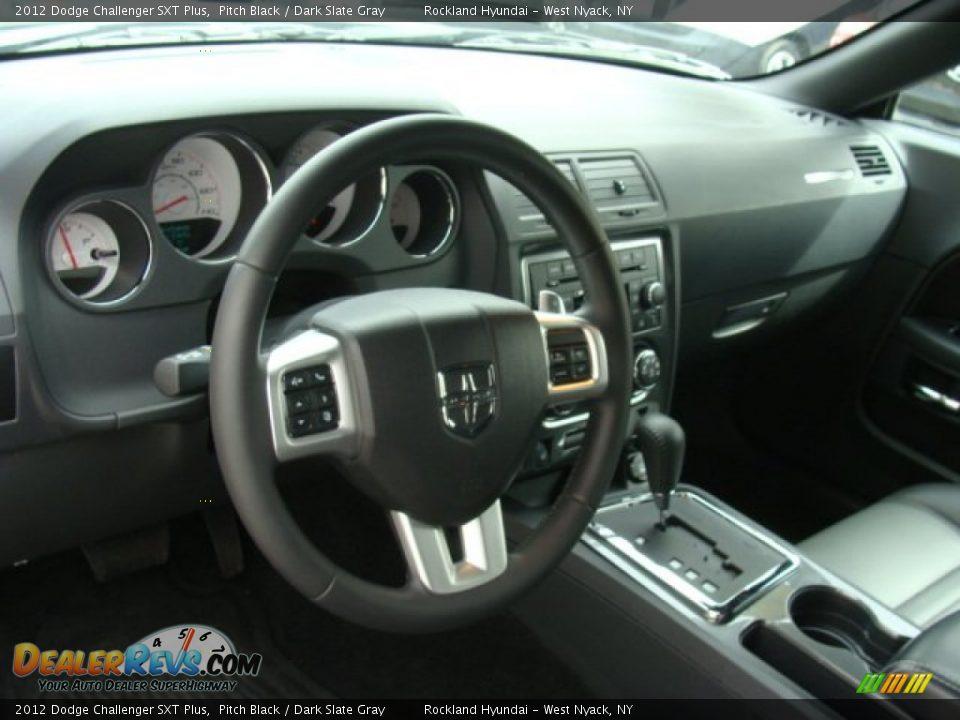 2012 Dodge Challenger SXT Plus Pitch Black / Dark Slate Gray Photo #9
