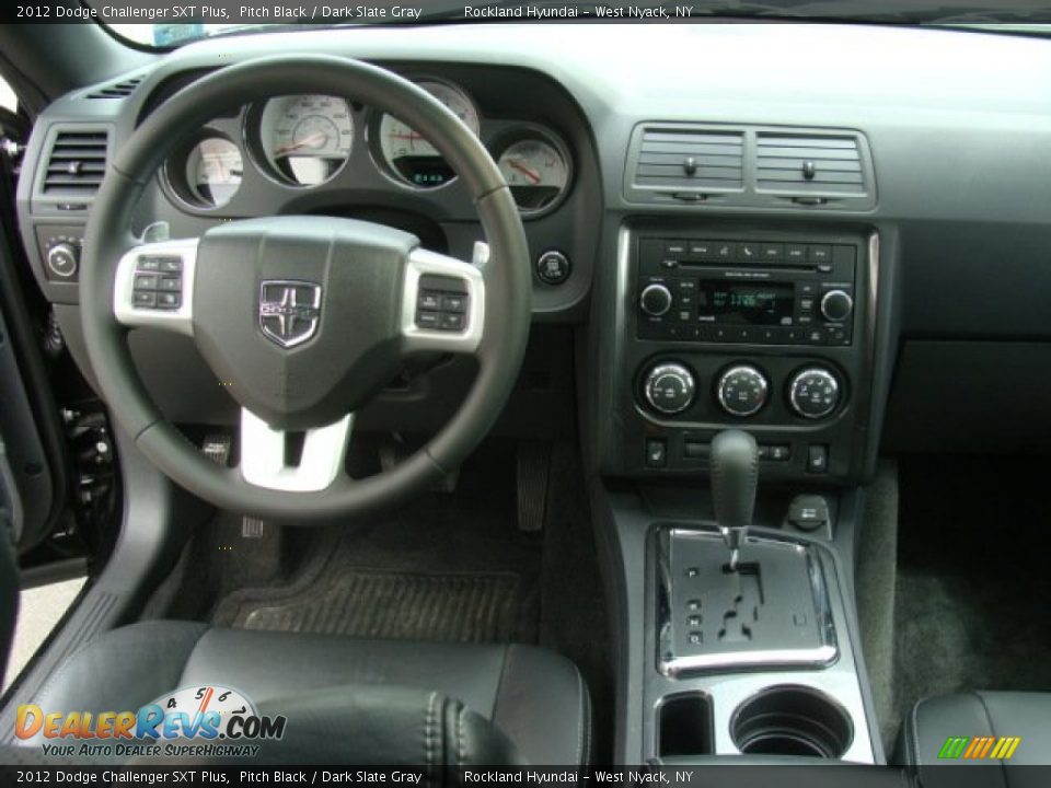 2012 Dodge Challenger SXT Plus Pitch Black / Dark Slate Gray Photo #12