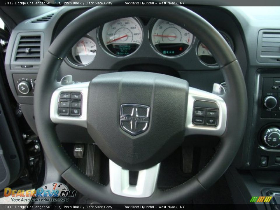 2012 Dodge Challenger SXT Plus Pitch Black / Dark Slate Gray Photo #13