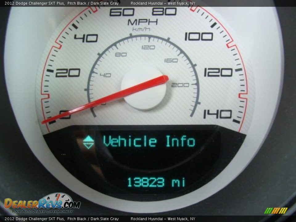 2012 Dodge Challenger SXT Plus Pitch Black / Dark Slate Gray Photo #16