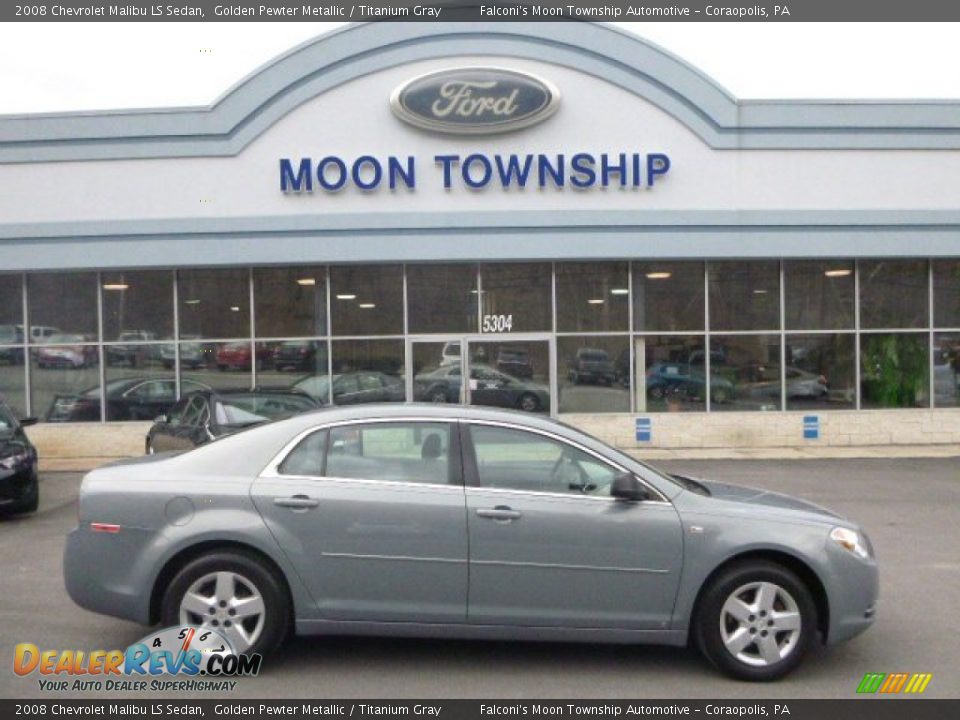2008 Chevrolet Malibu LS Sedan Golden Pewter Metallic / Titanium Gray Photo #1