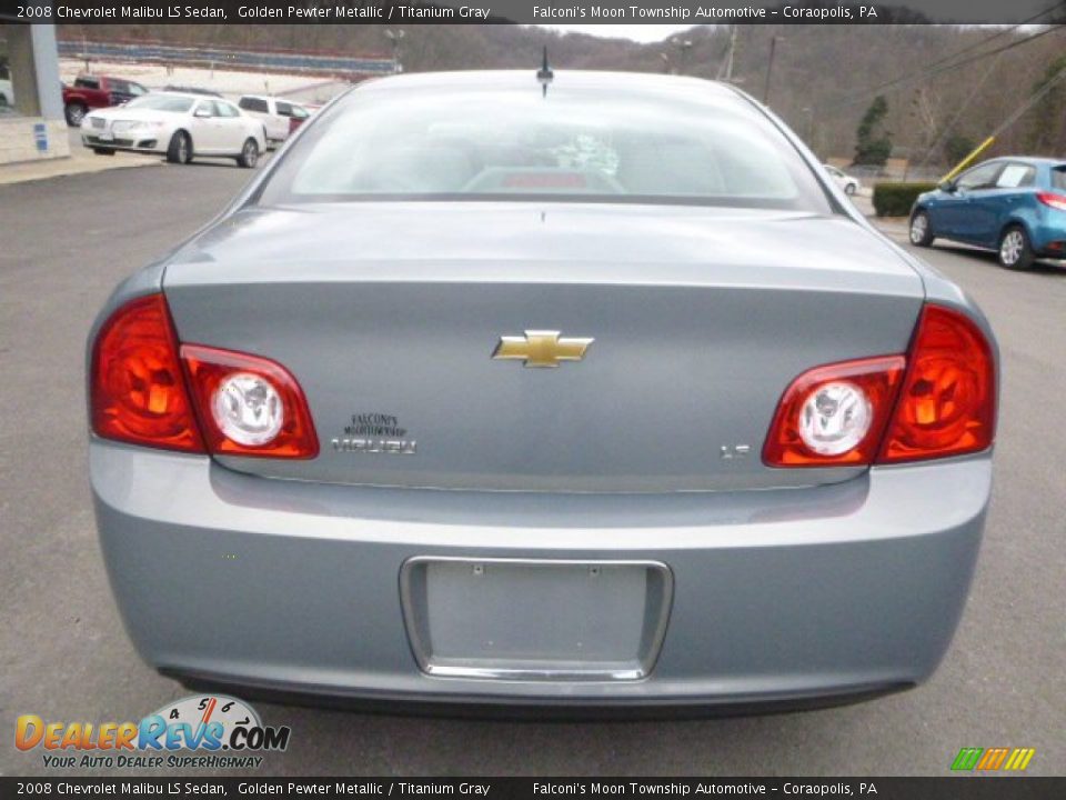 2008 Chevrolet Malibu LS Sedan Golden Pewter Metallic / Titanium Gray Photo #3