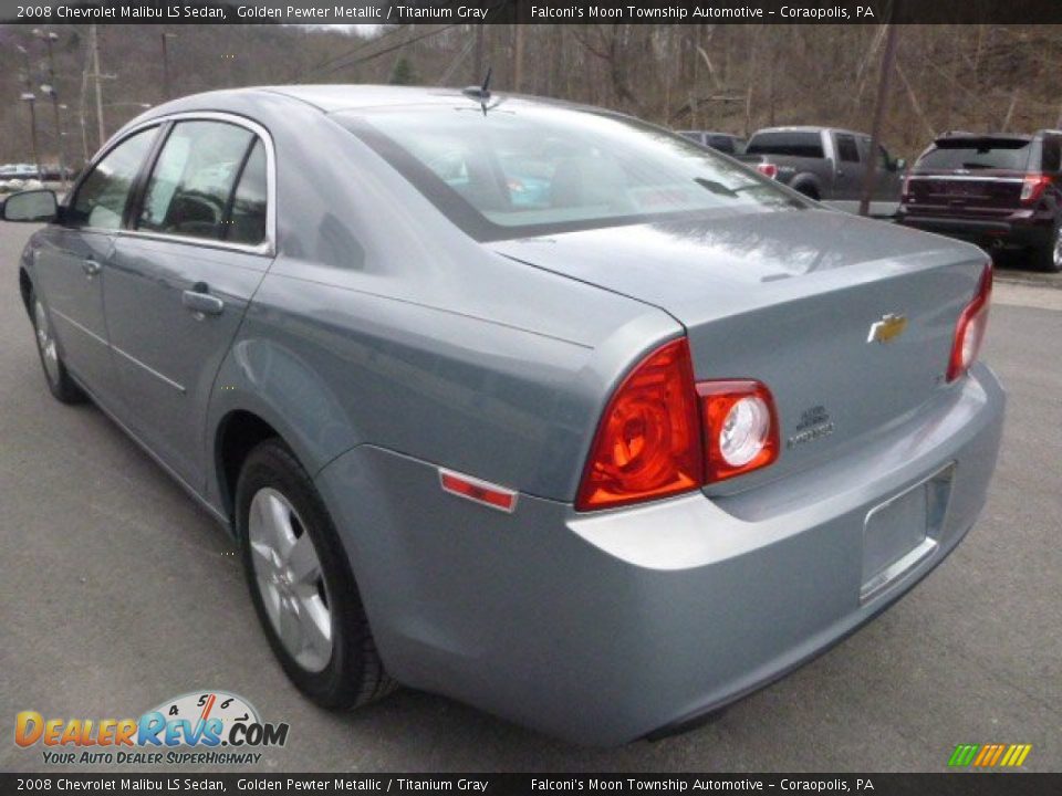 2008 Chevrolet Malibu LS Sedan Golden Pewter Metallic / Titanium Gray Photo #4