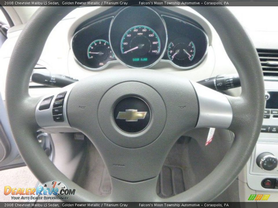 2008 Chevrolet Malibu LS Sedan Golden Pewter Metallic / Titanium Gray Photo #22