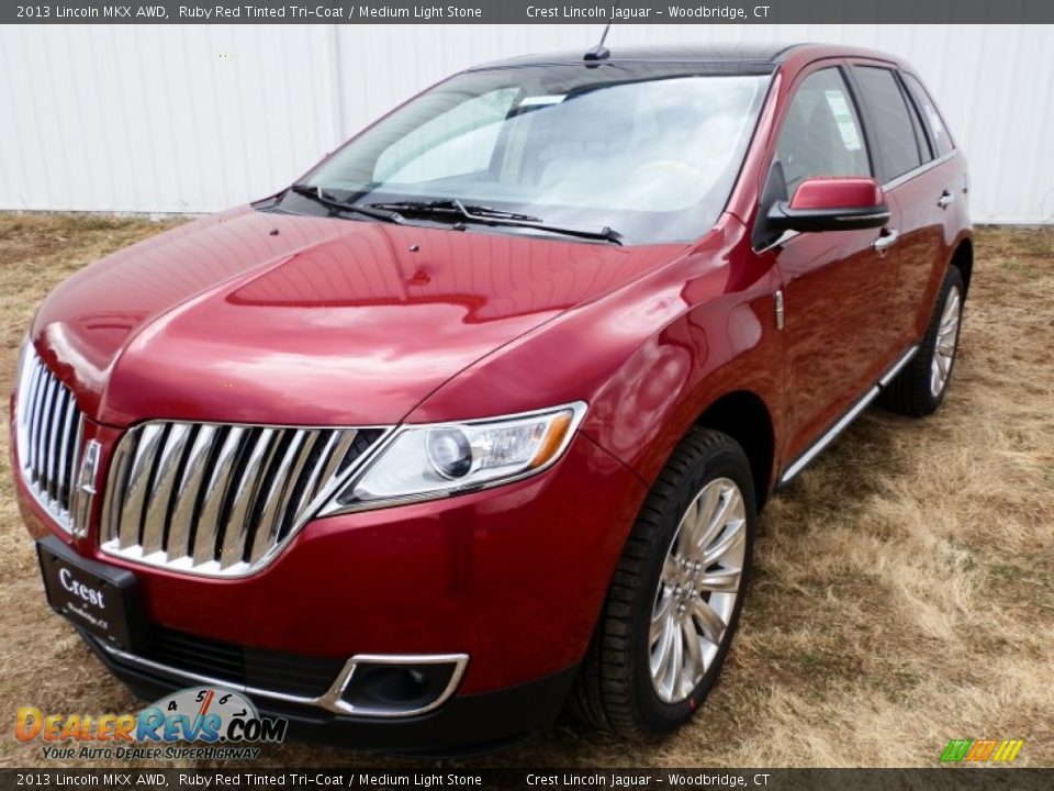 2013 Lincoln MKX AWD Ruby Red Tinted Tri-Coat / Medium Light Stone Photo #1