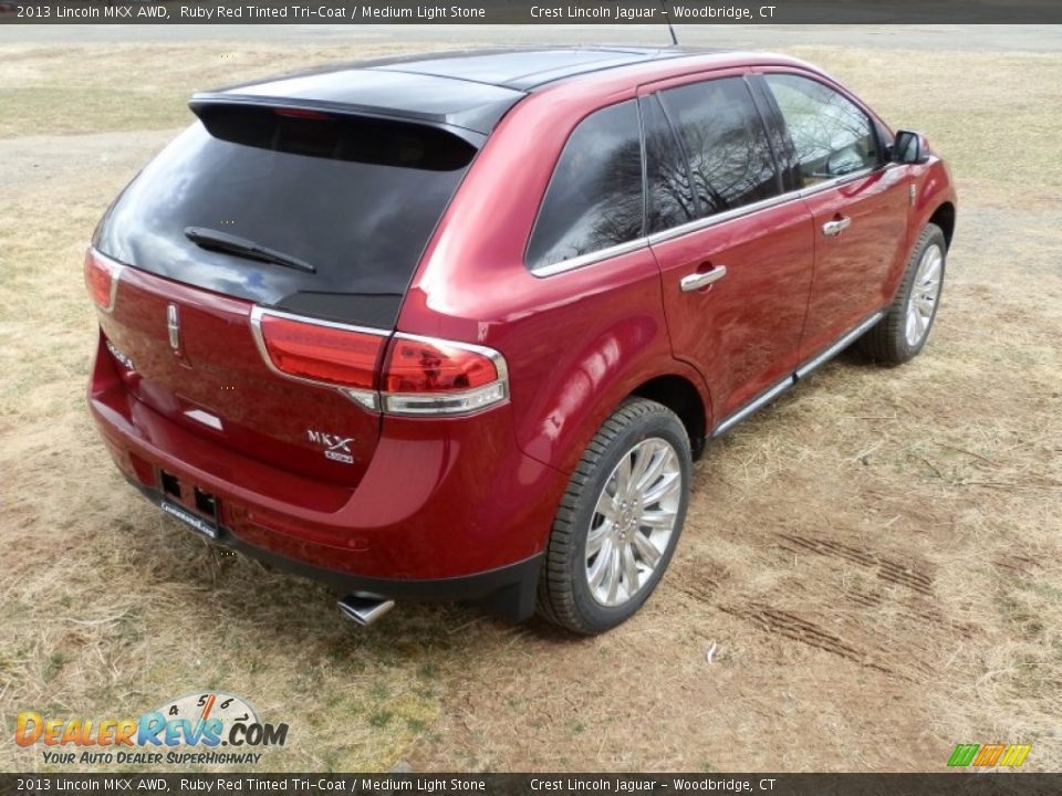 2013 Lincoln MKX AWD Ruby Red Tinted Tri-Coat / Medium Light Stone Photo #4