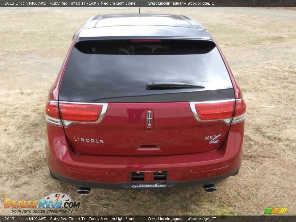 2013 Lincoln MKX AWD Ruby Red Tinted Tri-Coat / Medium Light Stone Photo #5