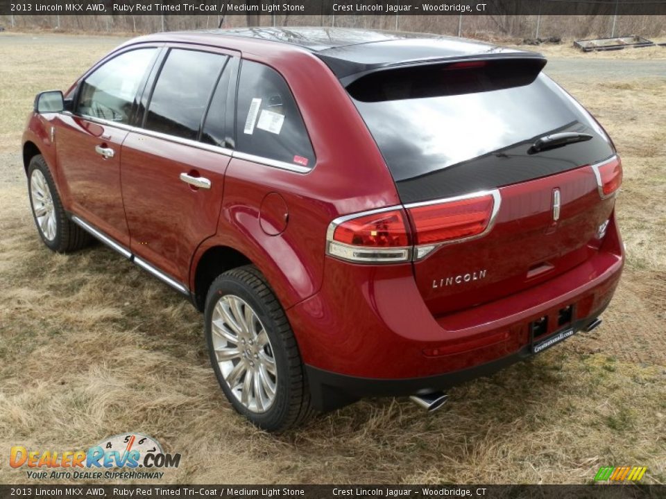 2013 Lincoln MKX AWD Ruby Red Tinted Tri-Coat / Medium Light Stone Photo #6