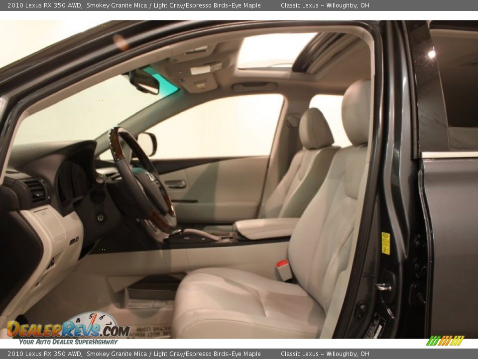 2010 Lexus RX 350 AWD Smokey Granite Mica / Light Gray/Espresso Birds-Eye Maple Photo #10