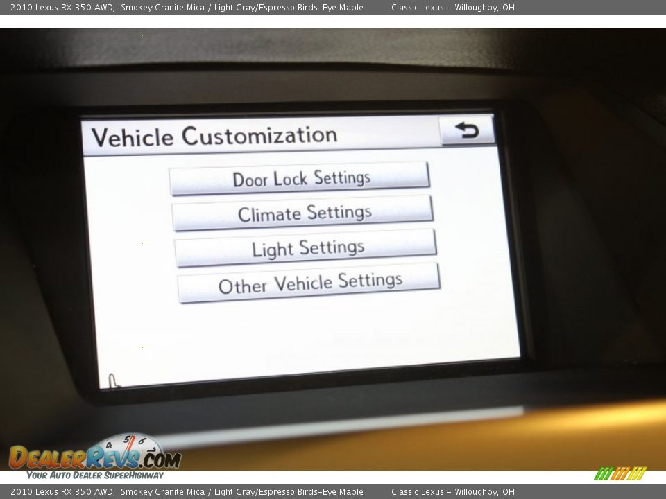 2010 Lexus RX 350 AWD Smokey Granite Mica / Light Gray/Espresso Birds-Eye Maple Photo #33