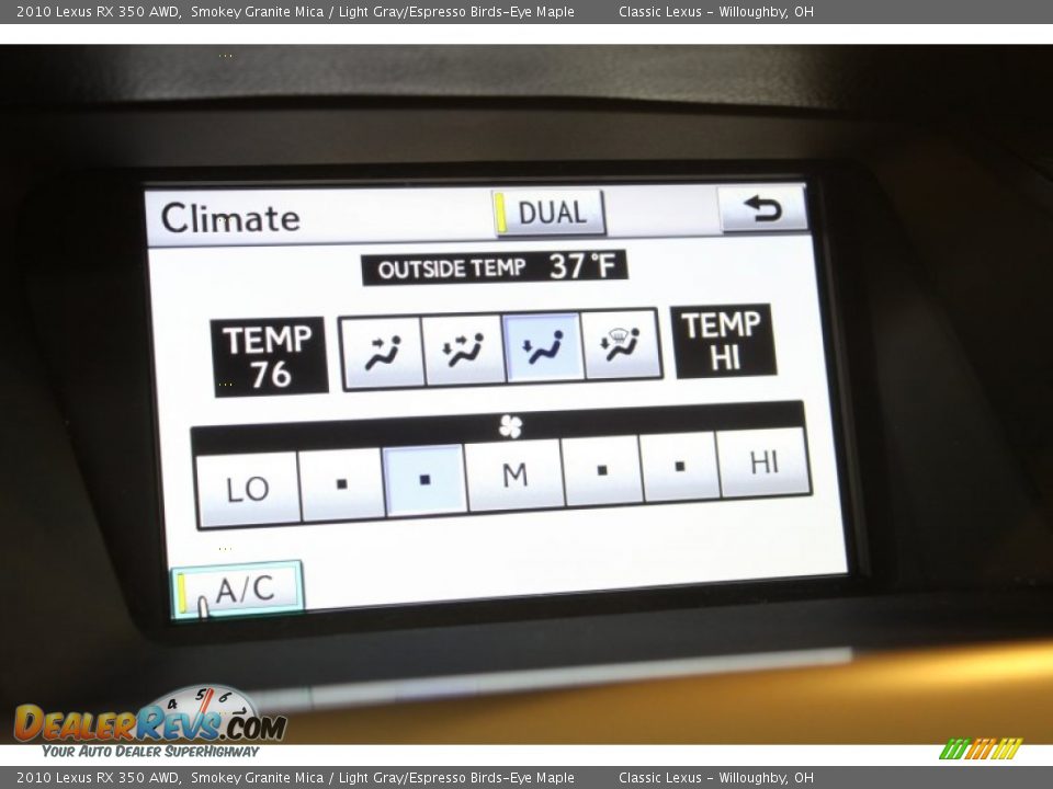 2010 Lexus RX 350 AWD Smokey Granite Mica / Light Gray/Espresso Birds-Eye Maple Photo #36