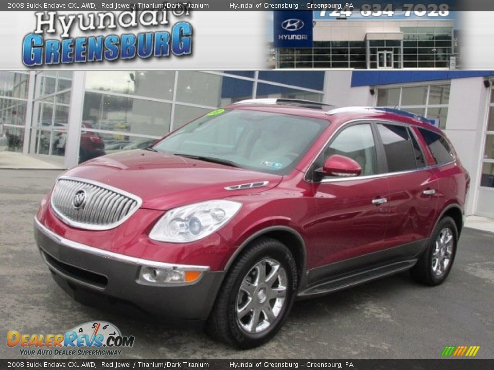 2008 Buick Enclave CXL AWD Red Jewel / Titanium/Dark Titanium Photo #1