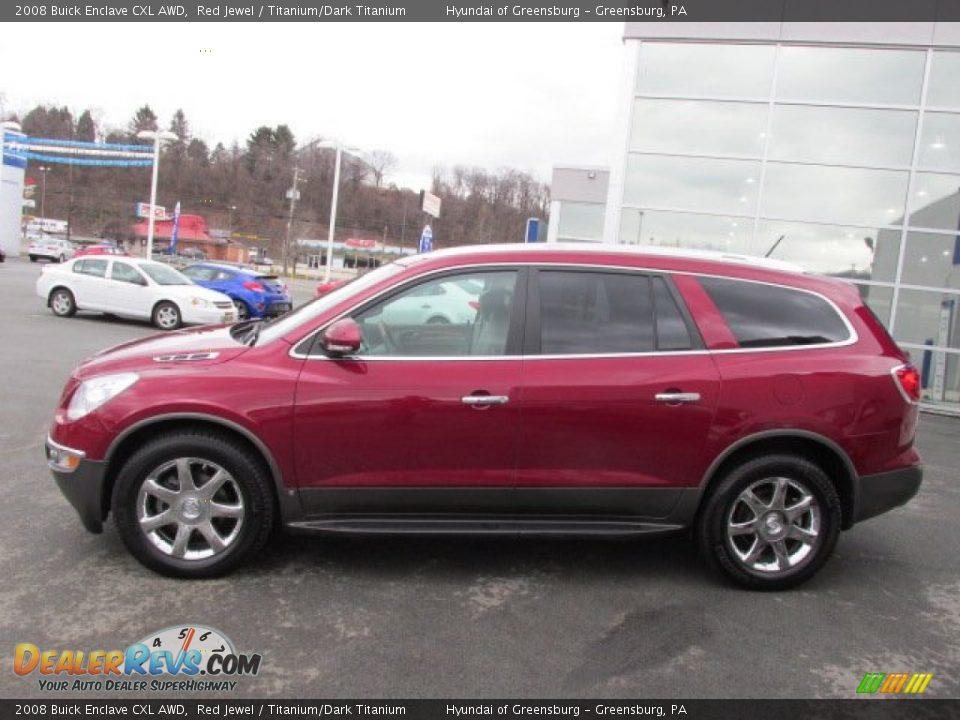 2008 Buick Enclave CXL AWD Red Jewel / Titanium/Dark Titanium Photo #2