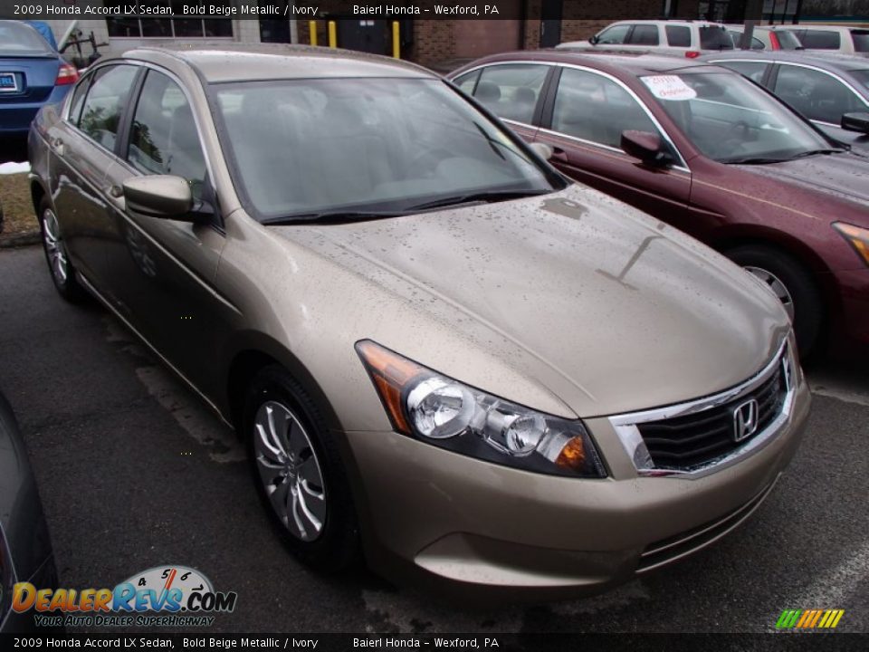 2009 Honda Accord LX Sedan Bold Beige Metallic / Ivory Photo #1