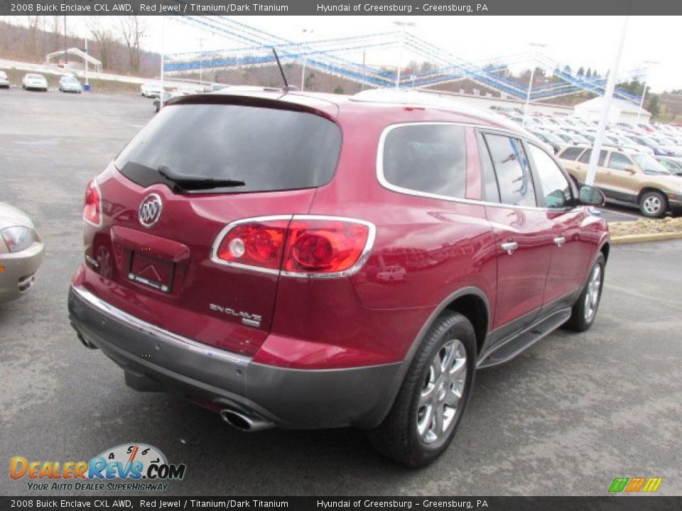 2008 Buick Enclave CXL AWD Red Jewel / Titanium/Dark Titanium Photo #7