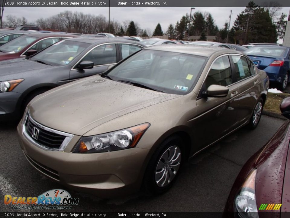 2009 Honda Accord LX Sedan Bold Beige Metallic / Ivory Photo #3