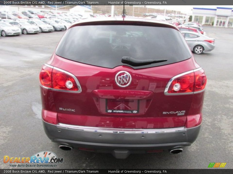2008 Buick Enclave CXL AWD Red Jewel / Titanium/Dark Titanium Photo #8