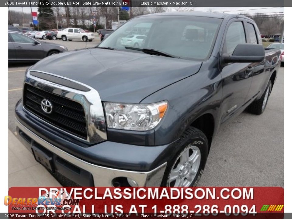 2008 Toyota Tundra SR5 Double Cab 4x4 Slate Gray Metallic / Black Photo #1