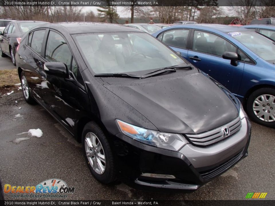 2010 Honda Insight Hybrid EX Crystal Black Pearl / Gray Photo #1