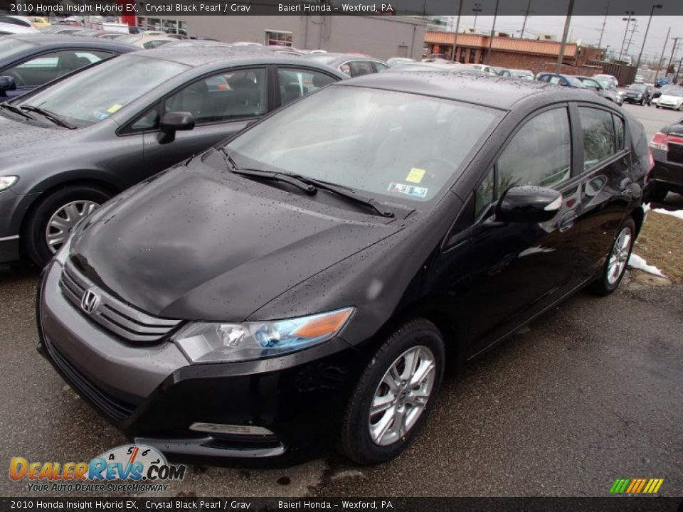 2010 Honda Insight Hybrid EX Crystal Black Pearl / Gray Photo #3