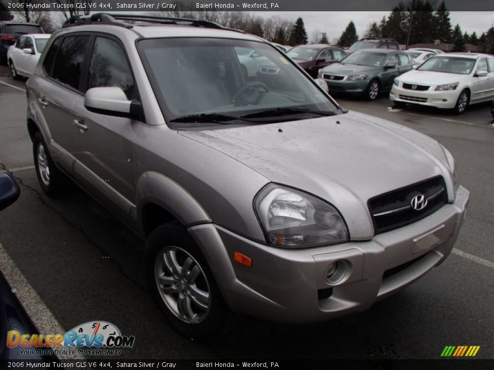 2006 Hyundai Tucson GLS V6 4x4 Sahara Silver / Gray Photo #1