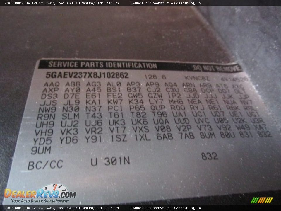 2008 Buick Enclave CXL AWD Red Jewel / Titanium/Dark Titanium Photo #24