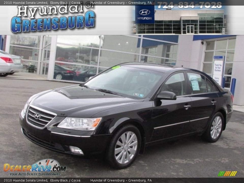 2010 Hyundai Sonata Limited Ebony Black / Cocoa Photo #1